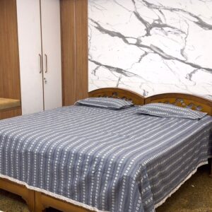 KING SIZE THREADWORK BEDSHEET