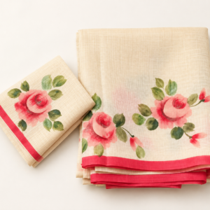Hand-Painted Moonga Kota Saree